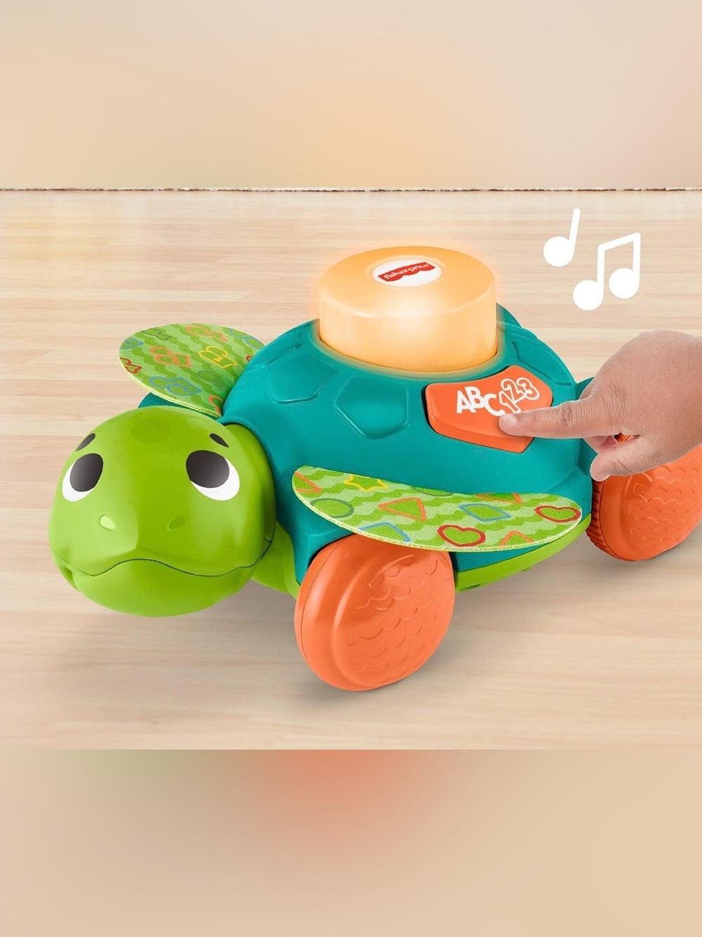 Fisher-Price Teal & Green Turtle Learning Toy with Orange Accents